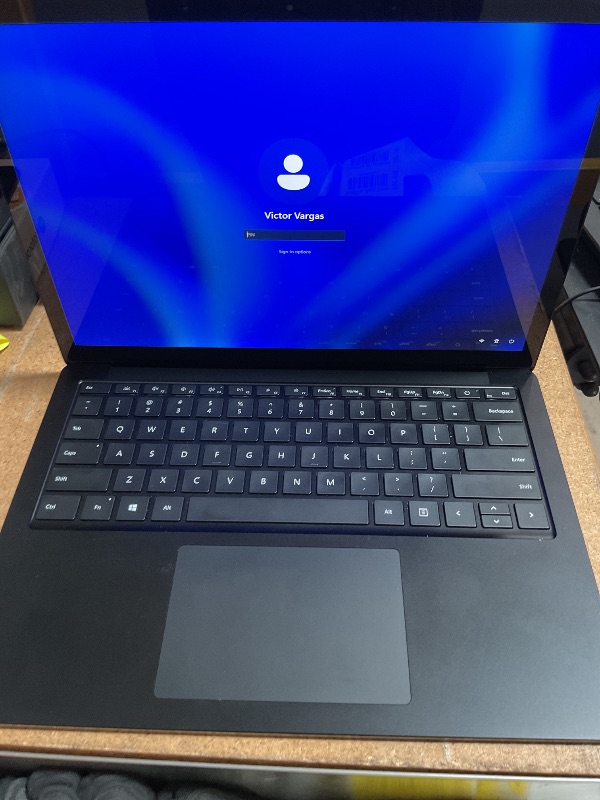 Photo 1 of (LOCKED) (DAMAGED) (PARTS) Microsoft - Surface Laptop - Copilot+ PC - 15" Touch-Screen - Snapdragon X Elite - 16GB Memory - 512GB SSD (3th Ed) Latest Model - Black