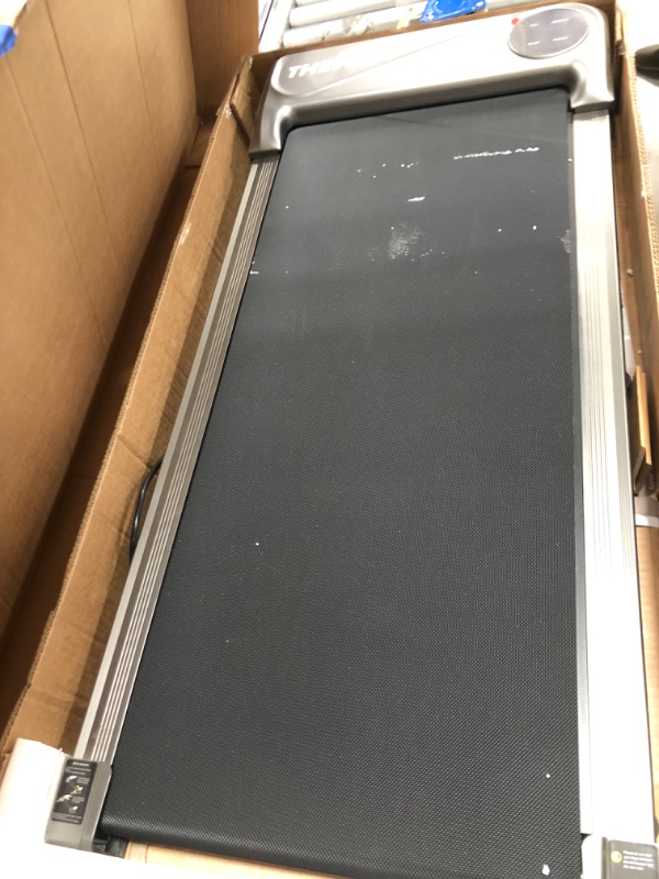Photo 1 of (missing remote) (parts) THERUN Walking Pad Treadmill Under Desk, Portable Mini Treadmill for Home/Office with 2.5HP and 265 lbs Weight Capacity Remote Control LED Display