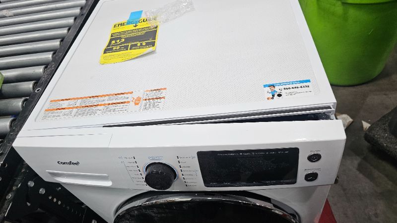Photo 1 of ****PARTS ONLY***COMFEE’ 24" Washer and Dryer Combo 2.7 cu.ft 26lbs Washing Machine Steam Care, Overnight Dry, No Shaking Front Load Full-Automatic Machine, Dorm White