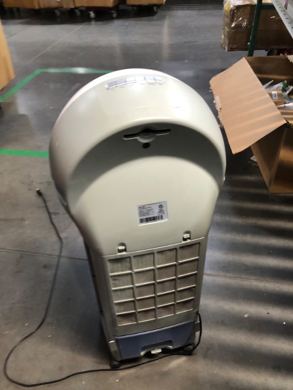 Photo 1 of ***HEAVILY USED AND DIRTY - POWERS ON - UNABLE TO TEST FURTHER - SEE PICTURES***
 Newair Evaporative Cooler 470 CFM 250 sq. ft. Freestanding Home Air Cooler 3 Fan Speeds 1.45 Gallon Water Tank, White Easy Glide Wheels Remote Control Included