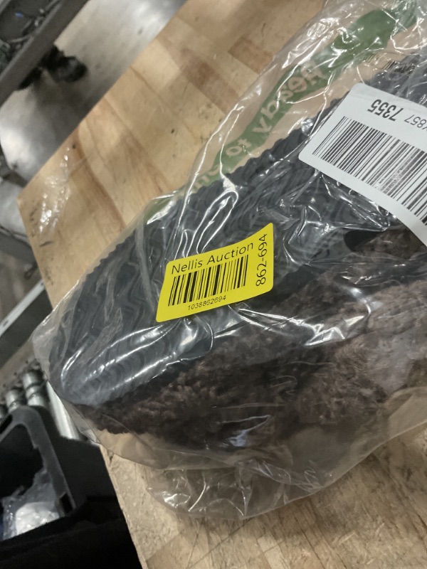 Photo 1 of (7-8) (BAGGED) EverFoams Womens Fuzzy Open-toe Slippers Soft Comfy Memory Foam Indoor House Shoes Elegant Mocha, 7-8 US