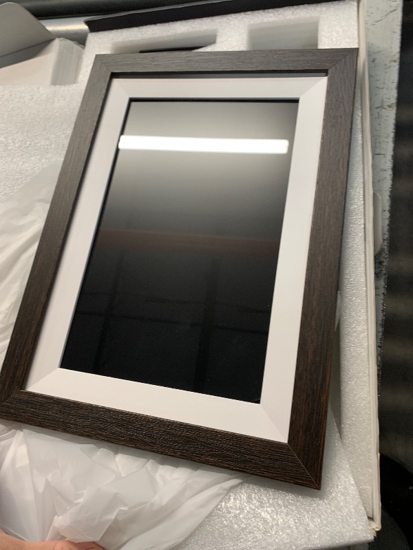 Photo 1 of ***(MISSING PARTS/ SEE NOTES)***Frameo-Digital-Picture Frame 10.1 Inch Electronic-Digital Photo Frame with IPS Touch Screen HD Display, Smart WiFi Photos or Videos Farme via Free Frameo APP (Brown Wood Frame)