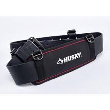 Photo 1 of  Husky 2-1/2 in. 5 in Padded Work Tool Belt in Black