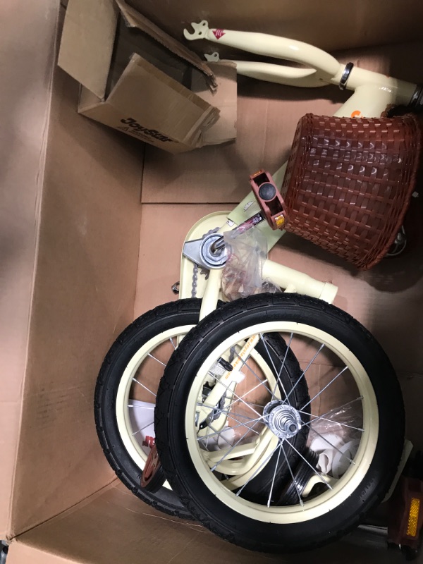 Photo 1 of ***PARTS ONLY***JOYSTAR 14 Inch Kids Bikes with Training Wheels & Basket, Vintage Girls Bike for Toddler of 3-5 Years Old Girls & Boys, Kids Bicycle, Beige