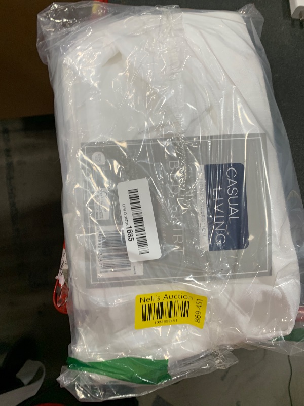 Photo 1 of Casual Living Bed Skirt Wrap Around Ruffled Style Box Spring Cover Bed Skirts for Bedroom Decor Machine Washable Premium Bedding 15-Inch Drop Elastic Dust Ruffle, King/California King, White