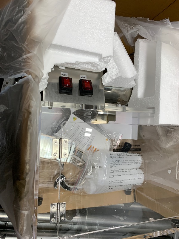 Photo 1 of ***(MAJOR DAMAGE/ SEE NOTES)***VNN 48L Snow Cone Machine, 500LB/H Commercial Shaved Ice Machine, 300W Electric Ice Shaver Machine, Suitable for Party Activities, Family Gatherings, Events