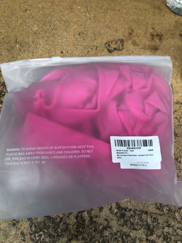 Photo 1 of (LARGE) (BAGGED) (USED/FAIR) Daci Swimsuits Older Women Tummy Control Pink Floral Tankini Swimwear with Skirt 2025 L