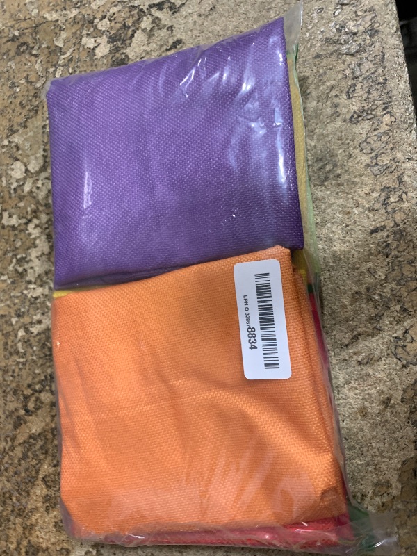 Photo 1 of 8Pcs 18 x 18 Inch Decorative Throw Pillow Covers Rainbow Mix Color Pillow Cases Colorful Square Cushion Covers with Hidden Zipper for Couch Sofa Bedroom Patio Balcony,Linen Material?Covers Only?
