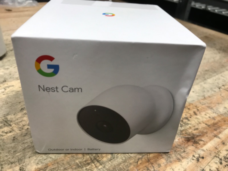 Photo 1 of (PARTIAL SET) (MISSING POWER CORD) (UNTESTED) Google Nest Cam Outdoor or Indoor, Battery - 2nd Generation - 1 Pack