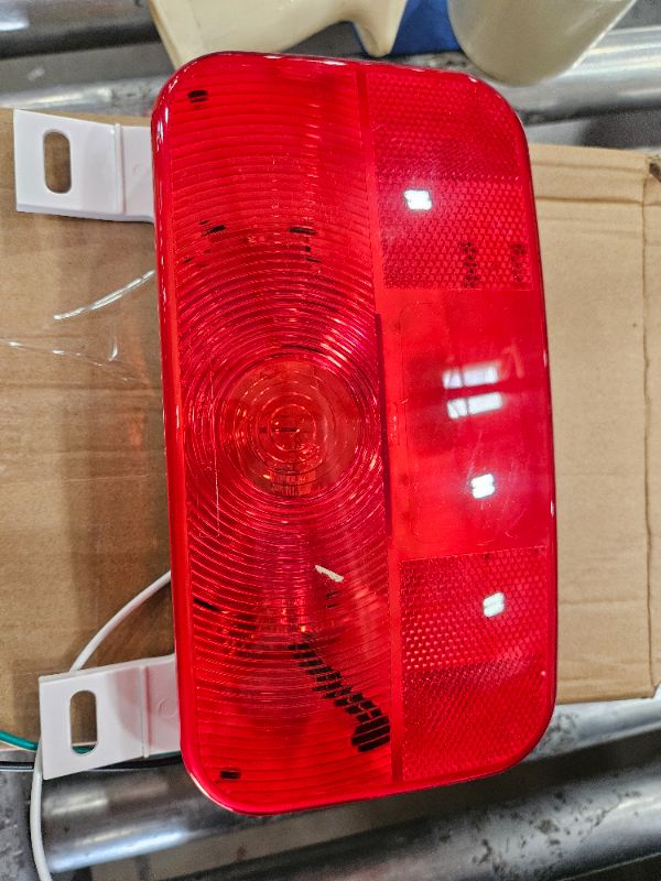 Photo 1 of  J-90 Bargman 34-92-003 9x5 Red Stop Tail Turn Lamp Light Trailer Camper