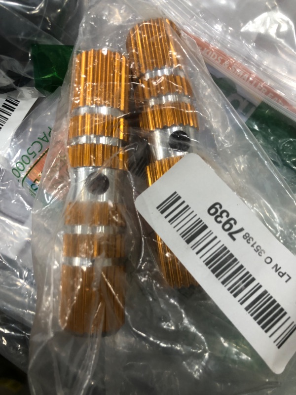 Photo 1 of 1 Pairs Aluminum Alloy Bike Pegs for Mountain Bike Cycling Stunt Pegs Fit 3/8 inch Axles gold
