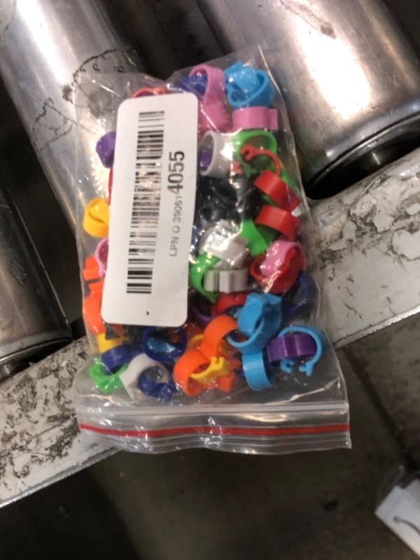 Photo 1 of 100Pcs 10mm Poultry Leg Bands with 10 Colors Chicken Quail Bird Identification Bands Clip on Leg Rings Poultry Tags for Chicks Bantam Finch Dove Lovebird Quail Small Birds