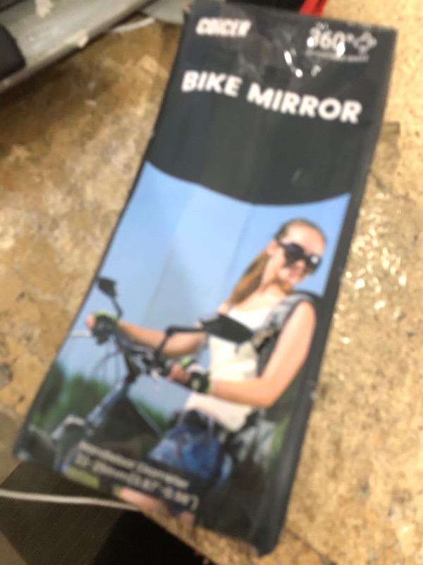 Photo 1 of 2pcs Bike Mirror Handlebar Mount 360° Adjustable, Wide Rear View Mirror Bicycle Mirrors for Handlebars with Scratch Resistant Glass, Bike Rear View Mirror for Scooter, Motorcycle, Bike Accessory