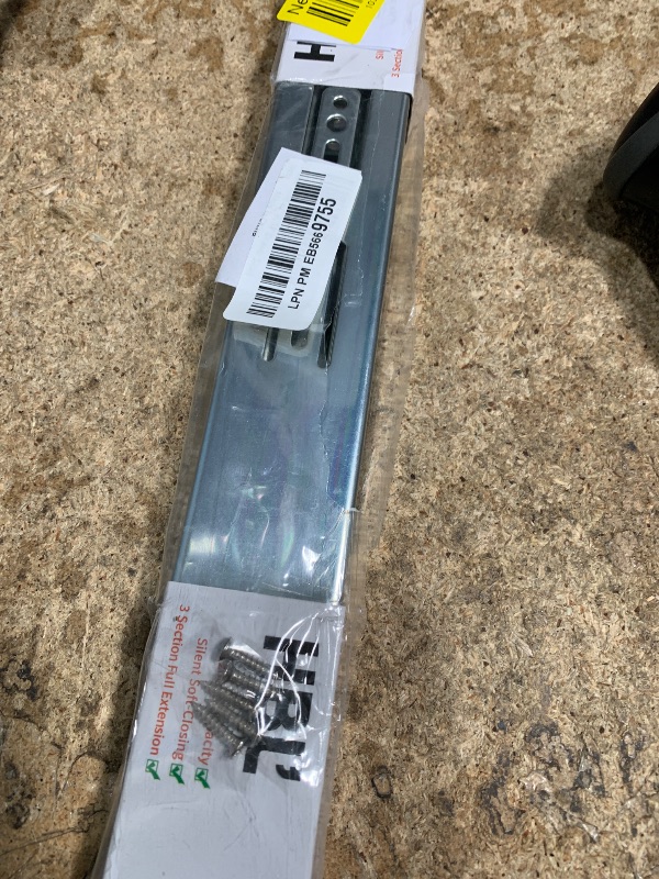 Photo 1 of 1 Pair | Soft Close Drawer Slides 14 inch, HBL’ Heavy Duty Cabinet Drawer Slides Replacement - Ball Bearing Full Extension, 200 LB Capacity, Made of Cold-Rolled Steel, Rust-Resistant & Long-Lasting.