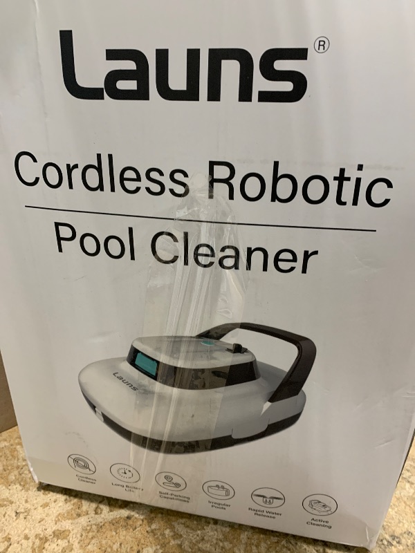 Photo 1 of (2025 Upgrade) Launs S1 Cordless Robotic Pool Cleaner, Dual Motors & Suction Ports Automatic Pool Vacuum Robot Lasts up to 90 Min, Self-Parking Ideal for Above Ground Pools (New)
