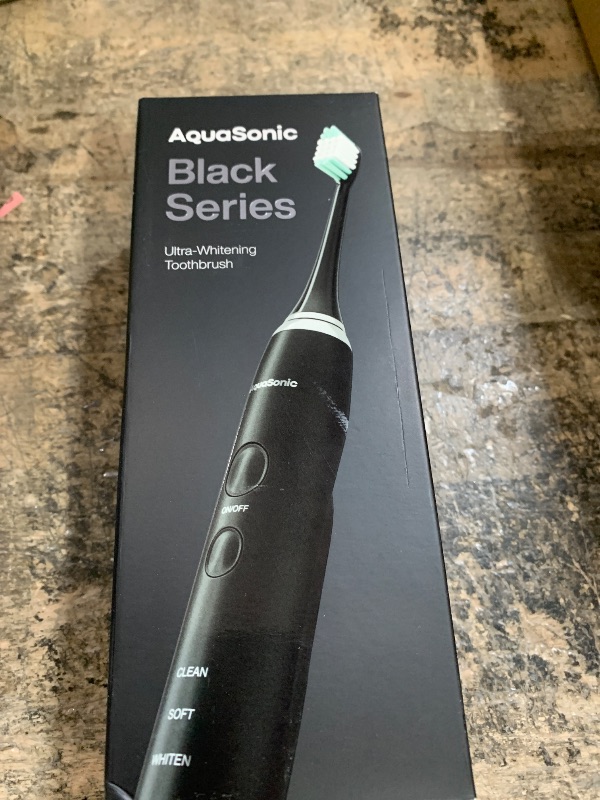 Photo 1 of Aquasonic Black Series Ultra Whitening Toothbrush – ADA Accepted Electric Toothbrush- 8 Brush Heads & Travel Case – 40,000 VPM Electric Motor & Wireless Charging - 4 Modes w Smart Timer