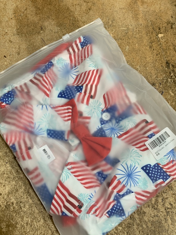 Photo 1 of ADXSUN Toddler Boy 4th of July Outfit Gentleman American Flag Shirt+Shorts Independence Day Clothes