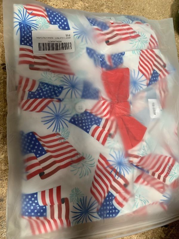 Photo 1 of ADXSUN Toddler Boy 4th of July Outfit Gentleman American Flag Shirt+Shorts Independence Day Clothes