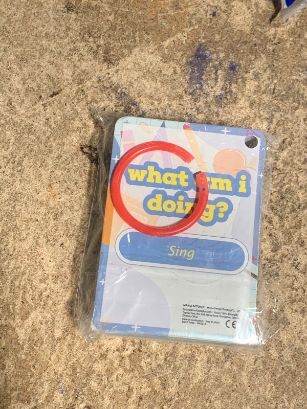 Photo 1 of 50PCS Conversation Cards for Kids - Educational Flash Cards with Ring | What Am I Doing? Learning Games for Toddlers Ages 3-5 | Family Question Cards for Speech Development