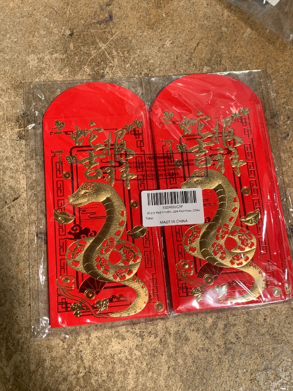 Photo 1 of 18 PCS Red Envelope Snake 2025 Spring Festival Money Envelopes for Cash Chinese New Year Cash Envelopes Lunar New Year Envelopes Year of The Snake Hong Bao Chinese New Year Decorations 2025 (09A)
