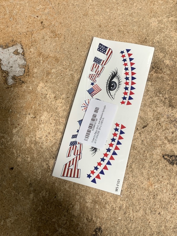 Photo 1 of 4th of July Face Tattoos,Fourth of July Face/Eye MakeupTemporary Tattoo Stickers,Red White and Blue American Flag Fake Tattoos Stickers for USA Independence Day Patriotic Parades Supplies-10 Sheets