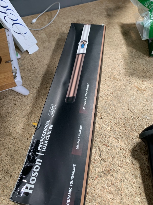 Photo 1 of 1 1/4 Inch Extra Long Barrel Curling Wand, Ceramic Tourmaline Curling Wand Professional Dual Voltage with Adjustable Temperature