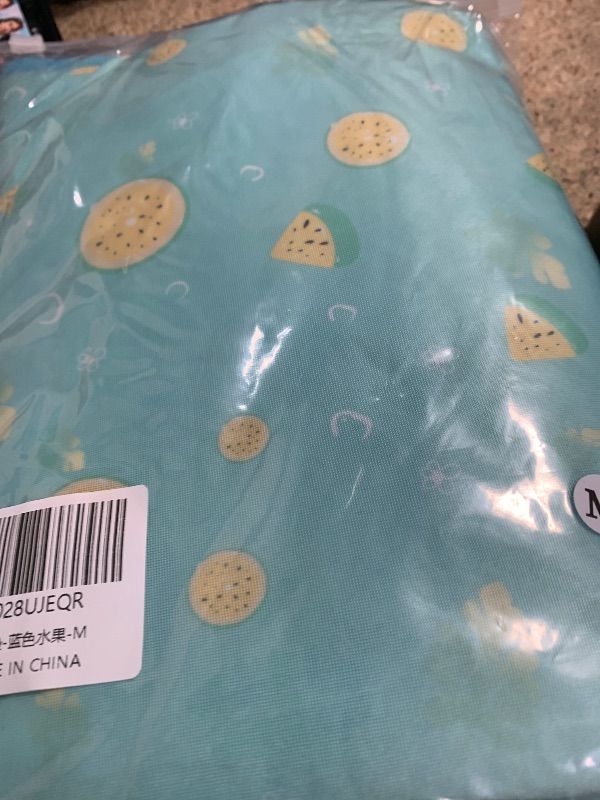 Photo 1 of SEIS Dog Ice Pad Ice Silk Cats Kennel Mat Pet Cooling Pad Summer Cool Bamboo Mat Breathable Pad (Blue Fruit, M