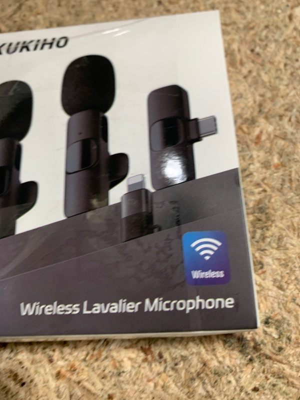 Photo 1 of 2 Pack Wireless Lavalier Microphone for iPhone iPad and Android Phone, Lapel Mic Plug and Play Wireless Mic Noise Reduction Mini Microphone for Video Recording Interview Podcast Vlog YouTube Tiktok