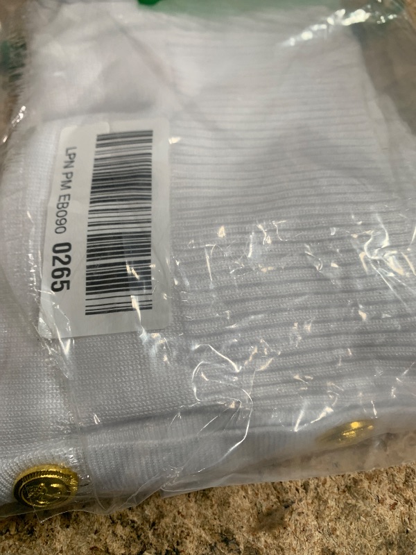 Photo 1 of **PHOTO FOR REFERENCE NECKLINE IS MORE V NECK** 1pc Minimalist Solid Color Soft Gentle Metal Button Decor Knit Vest, Round Neck Fashion Sweater Vest, Autumn/Winter Color White