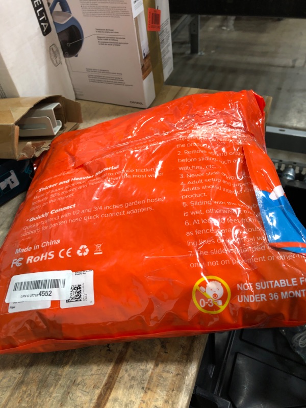 Photo 1 of Slip Water Slide, 22ftx3 Lane Slip Water Slide for Kids Backyard Lawn,Summer Water Toys Outdoor Sprinkler with 3 Sliding Racing Lanes and 3 Inflatable Bodyboards