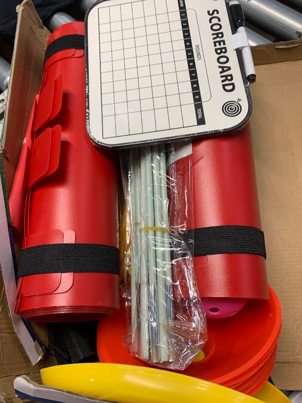 Photo 1 of (used)(unknown if complete)(see all images) FINCOME Golf Yard Bucket Games, Indoor Outdoor Golf Chipping Game for Kids and Adults Portable Backyard Golf Game 