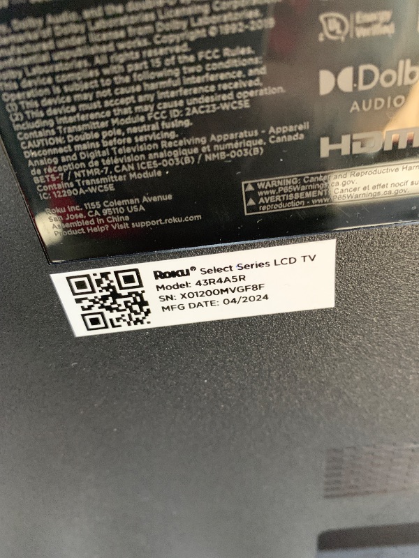 Photo 3 of Roku Smart TV – 43-Inch Select Series 4K HDR RokuTV with Roku Enhanced Voice Remote, Brilliant 4K Picture, Automatic Brightness, & Seamless Streaming – Live Local News, Sports, Family Entertainment