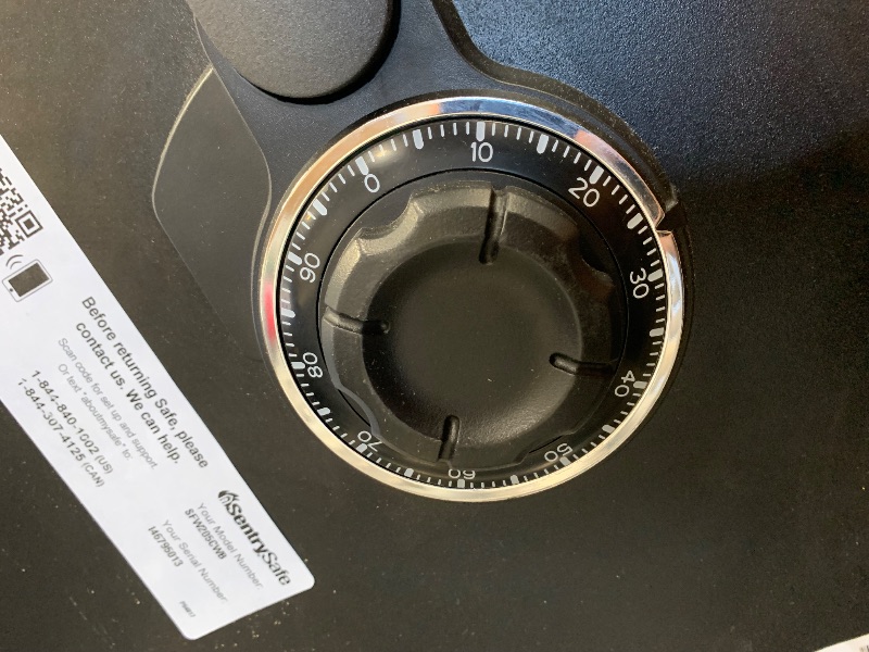 Photo 1 of **********UNOPENABLE-  SEE NOTES*************
SentrySafe Black Fireproof Waterproof Floor Safe with Dial Combination Lock for Home or Office, 2.05 Cubic Feet, SFW205CWB