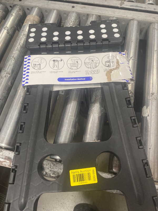 Photo 1 of ACSTEP Folding Step Stool 17.5 Inch Heavy Duty Step Stool Foldable for Adults and Kids, Collapsible Stepping Stool with Handle, Non Slip Folding Stools for Kitchen Hold Up to 400lbs (Black 1PC)