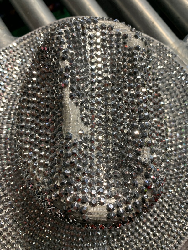 Photo 1 of ***(MAJOR DAMAGE/ SEE NOTES)***Silver Rhinestone Western Cowboy Hat for Womens - Glitter Cowgirl Hat for Disco Parties and Costumes