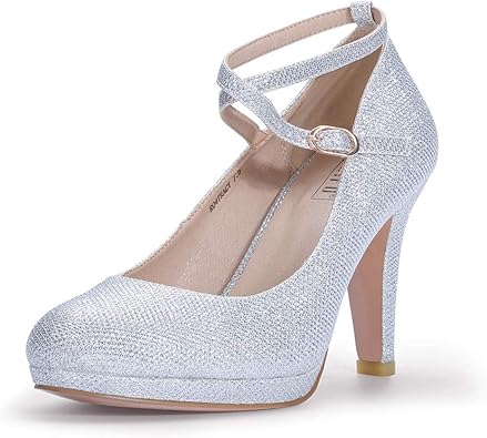 Photo 1 of 
Visit the IDIFU Store
IDIFU Women's Tracy Platform High Heels Closed Toe Pumps Strappy Cross Ankle Strap Shoes for Casual Work Wedding. women 8.5 