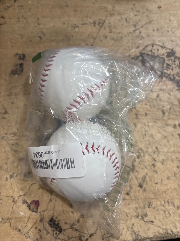 Photo 1 of OMYOPY 2 Pack Tballs Training Baseballs Sponge Rubber Core, Reduced Impact Kids Safety Baseballs, Unmarked Tee Ball Practice Baseball for League Play, Pitching, Hitting, Fielding, Autograph, Gifts