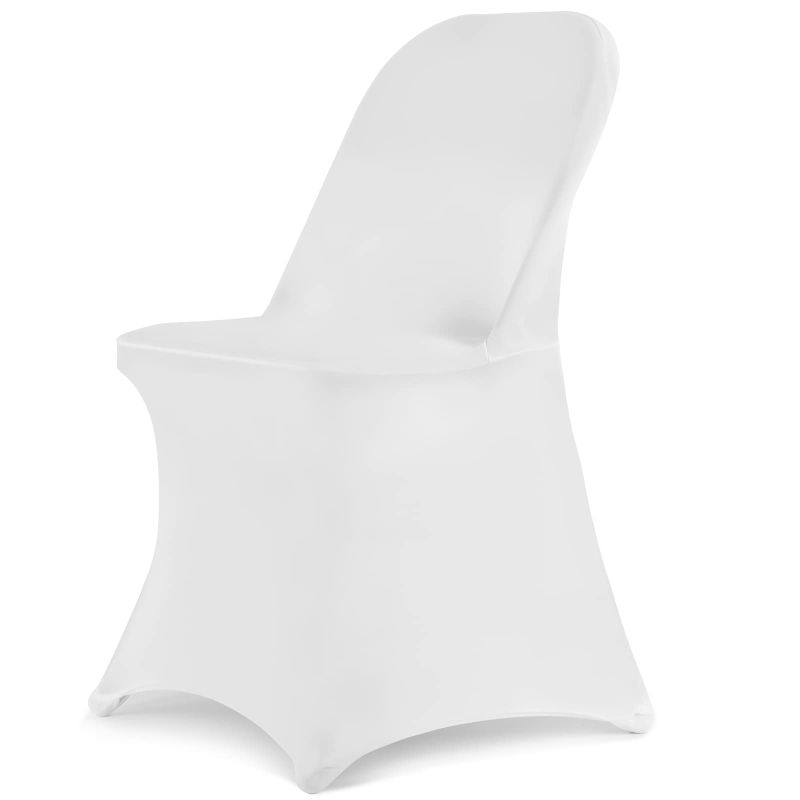 Photo 1 of 10pcs HAINARverS Stretch Spandex Folding Chair Covers Universal Fitted Chair Cover Protector for Wedding,Party, Banquet, Holidays, Celebration, Decoration 