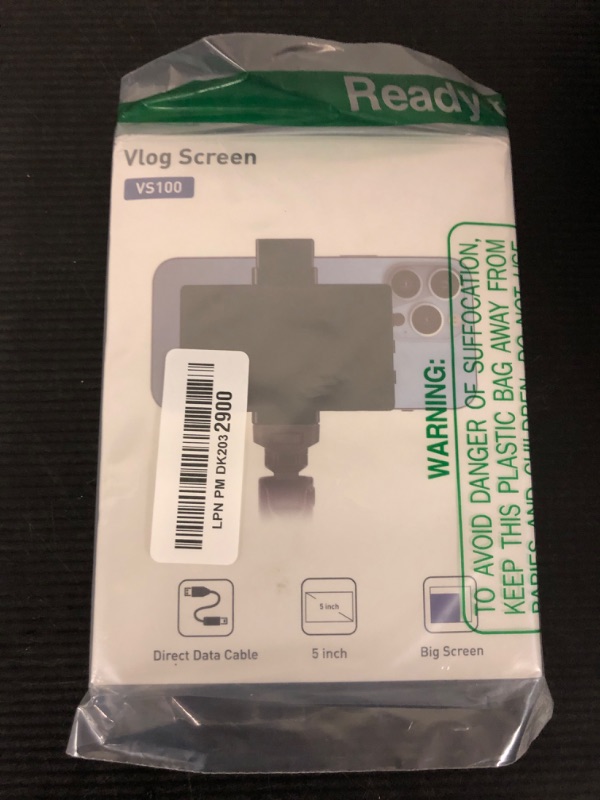 Photo 1 of 5'' Vlog Selfie Monitor Screen, Phone Back Camera Monitor for iPhone & Android with Remote Control, Strong Magnetic Phone Clip, Low Latency, Easy Connect for Content Creation Live Streaming