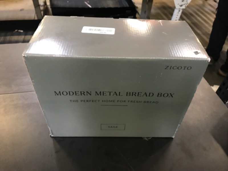 Photo 1 of Beautiful Bread Box With Wooden Lid For Your Kitchen Countertop - Spacious Container Perfectly Stores Your Homemade Bread, English Muffins & Bagels - Quality Cutting Board Lid Keeps Bread Fresh