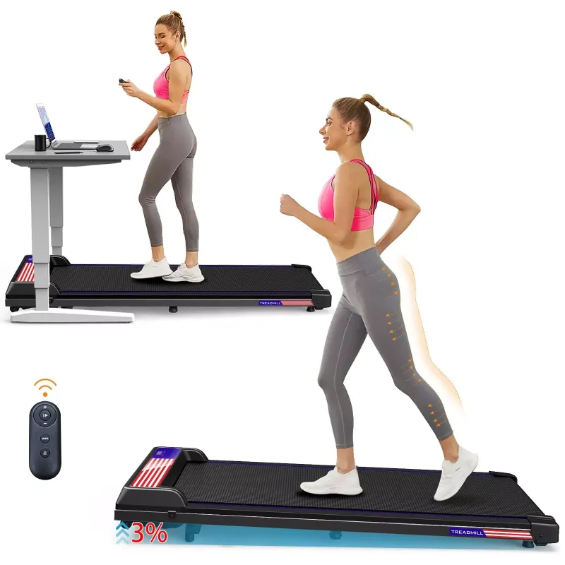 Photo 1 of 3 in 1 Treadmill, Portable Under Desk Walking Pad with Incline for Home/Office