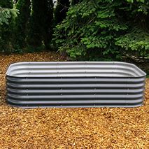 Photo 1 of 17" Tall 8.4 ft ×5.5 ft ×1.4 ft U-Shape Metal Raised Garden Bed Kit Metal Raised Planter Bed for Vegetables Herbs Garden Pots Flowers Ground Planter Box Modern Gray, Standard Size, Missing Boxes 2 and 5
