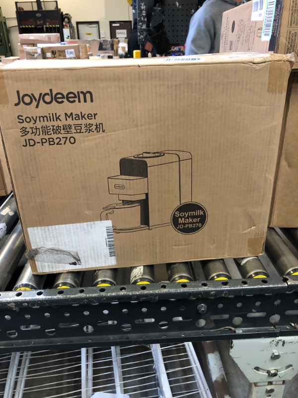 Photo 2 of Joydeem Automatic Soymilk Maker Machine, Hot Cooking Blender for Soymilk, Nutmilk, Paste, Baby Food and Juice, 300-600ml Adjustable Capacity, Gray, JD-PB270, 800W