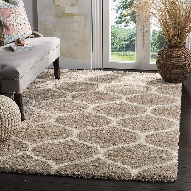 Photo 1 of im-sid Home Furnishing Modern Shaggy Carpets and Rugs for Hall Offices Kitchens Bedroom Living Room and Cabins for Bedroom Kids Room Floor Living Room Home Decor (Beige/Ivory 2, 6FT 7IN)
