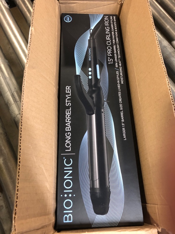 Photo 2 of Bio Ionic Long Barrel Styler, 1.5" Curling Iron with Moisture Heat Technology & NanoIonic MX, Verstatile Curling Wand with Longer Barrel for Voluminous "Lived-In" Curls