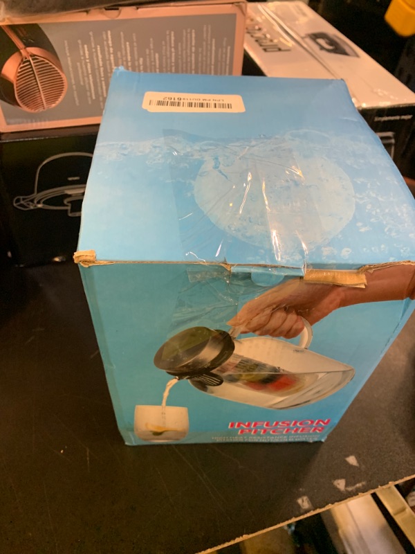 Photo 1 of Glass Fruit Infuser Water Pitcher with Removable Lid, High Heat Resistance Infusion Pitcher for Hot/Cold Water, Flavor-Infused Beverage & Iced Tea - 2 Qt