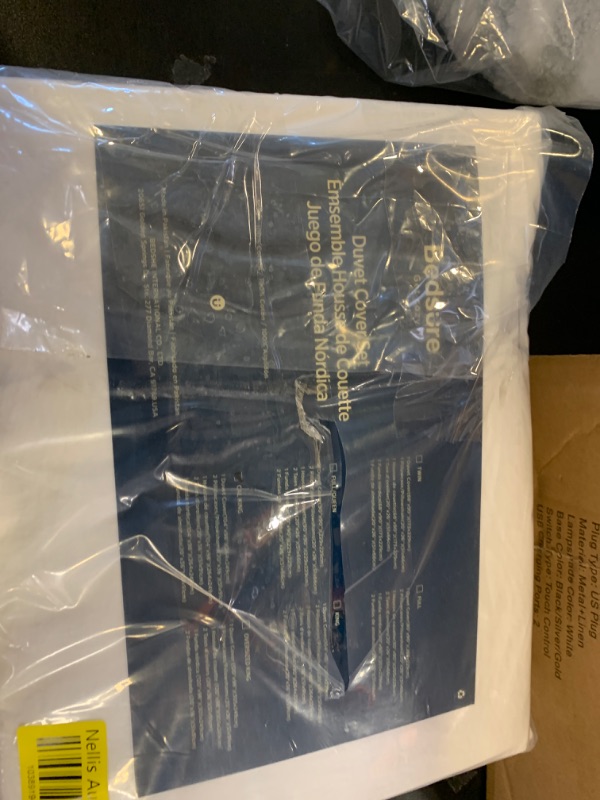 Photo 1 of Bedsure 100% Washed Cotton Duvet Cover Cal King - Natural White Minimalist Cotton Duvet Cover Linen Like - GentleSoft™ Plain Simple Bedding Set with 2 Pillow Shams (White, California King, 104"x98")