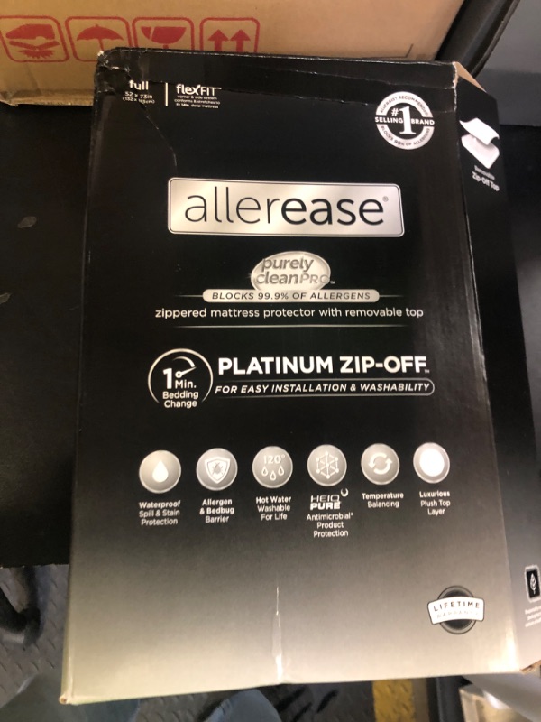 Photo 1 of AllerEase Platinum Zip-Off Top Mattress Protector, Full