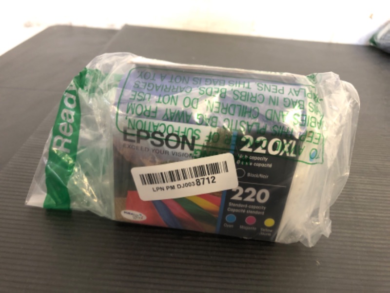 Photo 1 of EPSON 220 DURABrite Ultra Ink High Capacity Black & Standard Color Cartridge Combo Pack Works with WorkForce WF-2630, WF-2650, WF-2660, WF-2750, WF-2760, Expression XP-320, XP-420, XP-424