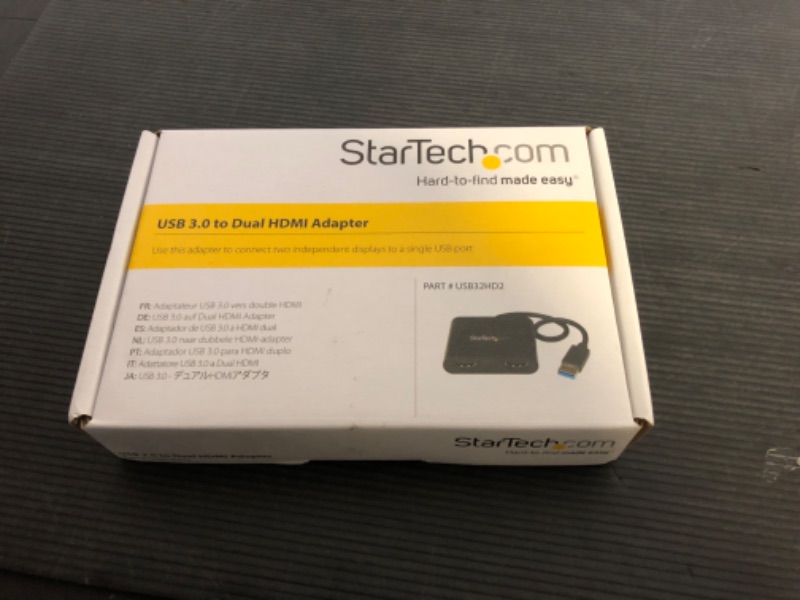 Photo 1 of StarTech.com USB 3.0 to Dual HDMI Adapter, USB to 2x HDMI Monitor Converter for Windows, TAA (no support for macOS/ChromeOS/Linux)